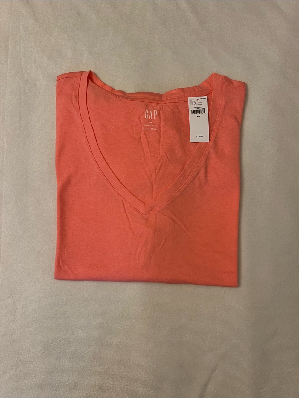 GAP Coral V-Neck Short Sleeve Tee